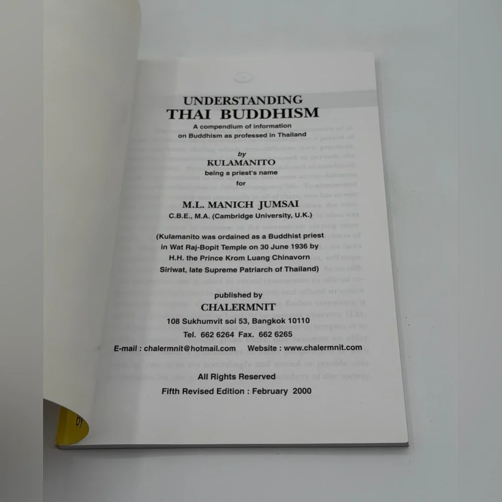 Understanding Thai Buddhism by M. L. Manich Jumsai (Paperback Book, 2000)